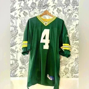 Vintage Reebok Green Bay Packers Brett Favre #4 Football Jersey Men's Size 52